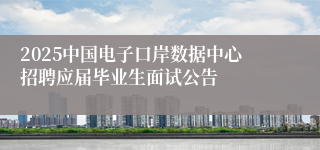 2025中国电子口岸数据中心招聘应届毕业生面试公告