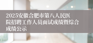 2025安徽合肥市第八人民医院招聘工作人员面试成绩暨综合成绩公示