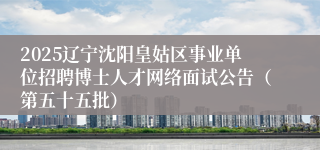 2025辽宁沈阳皇姑区事业单位招聘博士人才网络面试公告（第五十五批）