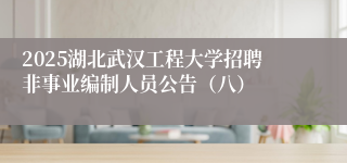 2025湖北武汉工程大学招聘非事业编制人员公告（八）