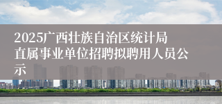 2025广西壮族自治区统计局直属事业单位招聘拟聘用人员公示