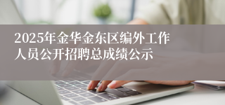 2025年金华金东区编外工作人员公开招聘总成绩公示