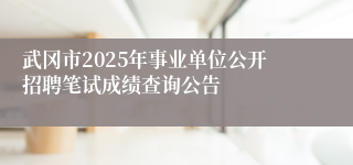 武冈市2025年事业单位公开招聘笔试成绩查询公告