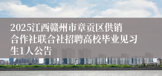 2025江西赣州市章贡区供销合作社联合社招聘高校毕业见习生1人公告