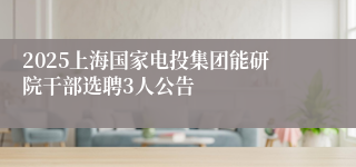 2025上海国家电投集团能研院干部选聘3人公告