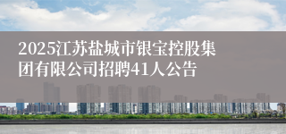 2025江苏盐城市银宝控股集团有限公司招聘41人公告