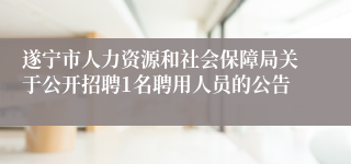遂宁市人力资源和社会保障局关于公开招聘1名聘用人员的公告