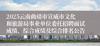 2025云南曲靖市宣威市文化和旅游局事业单位委托招聘面试成绩、综合成绩及综合排名公告