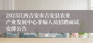 2025江西吉安市吉安县农业产业发展中心非编人员招聘面试安排公告