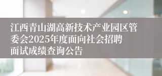 江西青山湖高新技术产业园区管委会2025年度面向社会招聘面试成绩查询公告