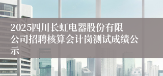 2025四川长虹电器股份有限公司招聘核算会计岗测试成绩公示