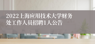 2022上海应用技术大学财务处工作人员招聘1人公告