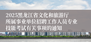 2025黑龙江省文化和旅游厅所属事业单位招聘工作人员专业技能考试有关事项的通知