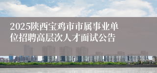 2025陕西宝鸡市市属事业单位招聘高层次人才面试公告