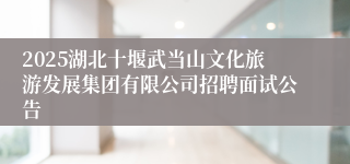 2025湖北十堰武当山文化旅游发展集团有限公司招聘面试公告