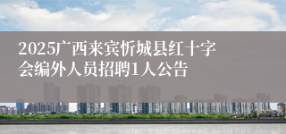 2025广西来宾忻城县红十字会编外人员招聘1人公告