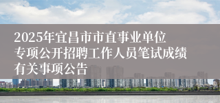 2025年宜昌市市直事业单位专项公开招聘工作人员笔试成绩有关事项公告