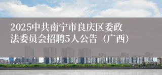 2025中共南宁市良庆区委政法委员会招聘5人公告（广西）
