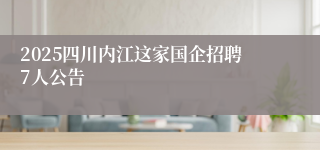 2025四川内江这家国企招聘7人公告