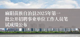 麻阳苗族自治县2025年第一批公开招聘事业单位工作人员笔试成绩公布