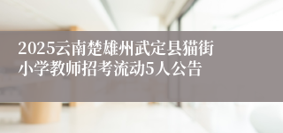 2025云南楚雄州武定县猫街小学教师招考流动5人公告