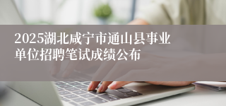 2025湖北咸宁市通山县事业单位招聘笔试成绩公布