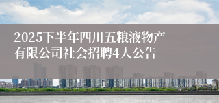 2025下半年四川五粮液物产有限公司社会招聘4人公告