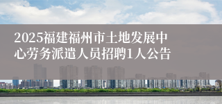 2025福建福州市土地发展中心劳务派遣人员招聘1人公告