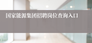 国家能源集团招聘岗位查询入口