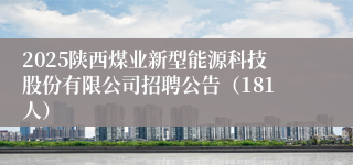 2025陕西煤业新型能源科技股份有限公司招聘公告（181人）
