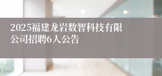 2025福建龙岩数智科技有限公司招聘6人公告