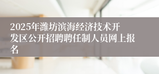 2025年潍坊滨海经济技术开发区公开招聘聘任制人员网上报名