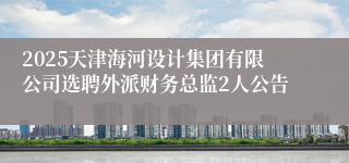 2025天津海河设计集团有限公司选聘外派财务总监2人公告
