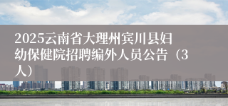 2025云南省大理州宾川县妇幼保健院招聘编外人员公告（3人）