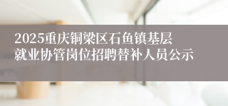 2025重庆铜梁区石鱼镇基层就业协管岗位招聘替补人员公示
