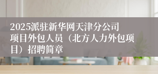 2025派驻新华网天津分公司项目外包人员（北方人力外包项目）招聘简章