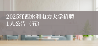 2025江西水利电力大学招聘1人公告（五）