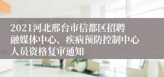 2021河北邢台市信都区招聘融媒体中心、疾病预防控制中心人员资格复审通知