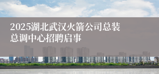 2025湖北武汉火箭公司总装总调中心招聘启事