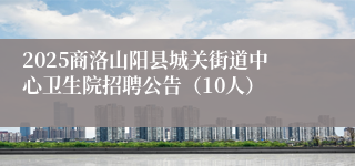 2025商洛山阳县城关街道中心卫生院招聘公告（10人）