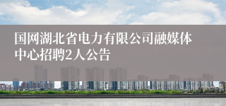 国网湖北省电力有限公司融媒体中心招聘2人公告