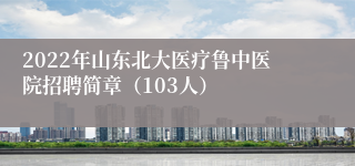 2022年山东北大医疗鲁中医院招聘简章（103人）