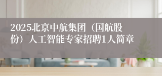 2025北京中航集团（国航股份）人工智能专家招聘1人简章