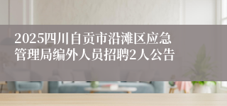 2025四川自贡市沿滩区应急管理局编外人员招聘2人公告