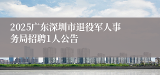 2025广东深圳市退役军人事务局招聘1人公告