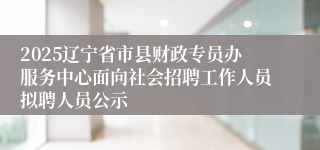 2025辽宁省市县财政专员办服务中心面向社会招聘工作人员拟聘人员公示