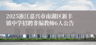 2025浙江嘉兴市南湖区新丰镇中学招聘非编教师6人公告