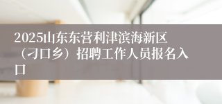 2025山东东营利津滨海新区（刁口乡）招聘工作人员报名入口
