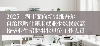 2025上海市面向新疆维吾尔自治区喀什籍未就业少数民族高校毕业生招聘事业单位工作人员11人公告