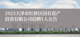 2025天津市红桥区国有资产投资有限公司招聘1人公告